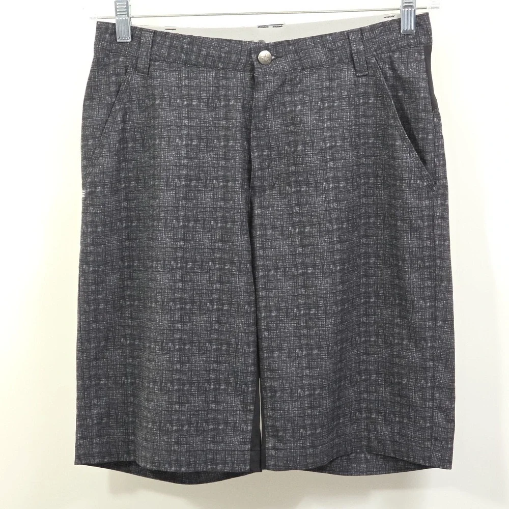 Adidas Ultimate365 Shorts Men's 30 Black Gray Grid Pattern Golf Stretch BC2549
